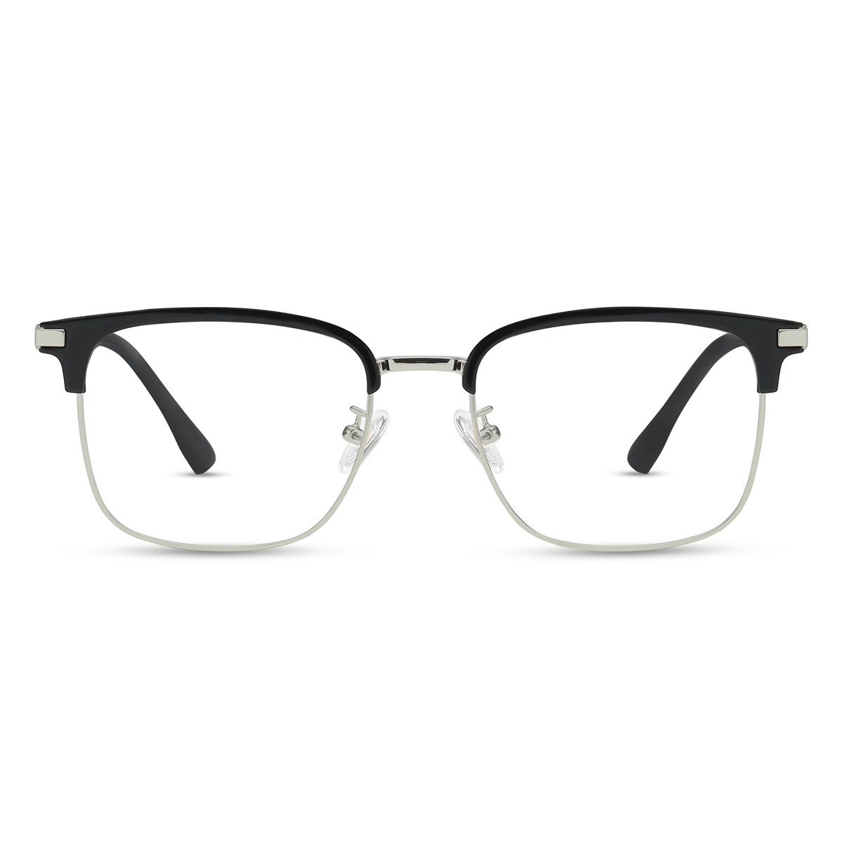 Claro TR & Metal Rectangle Browline Eyeglasses for Men & Women
