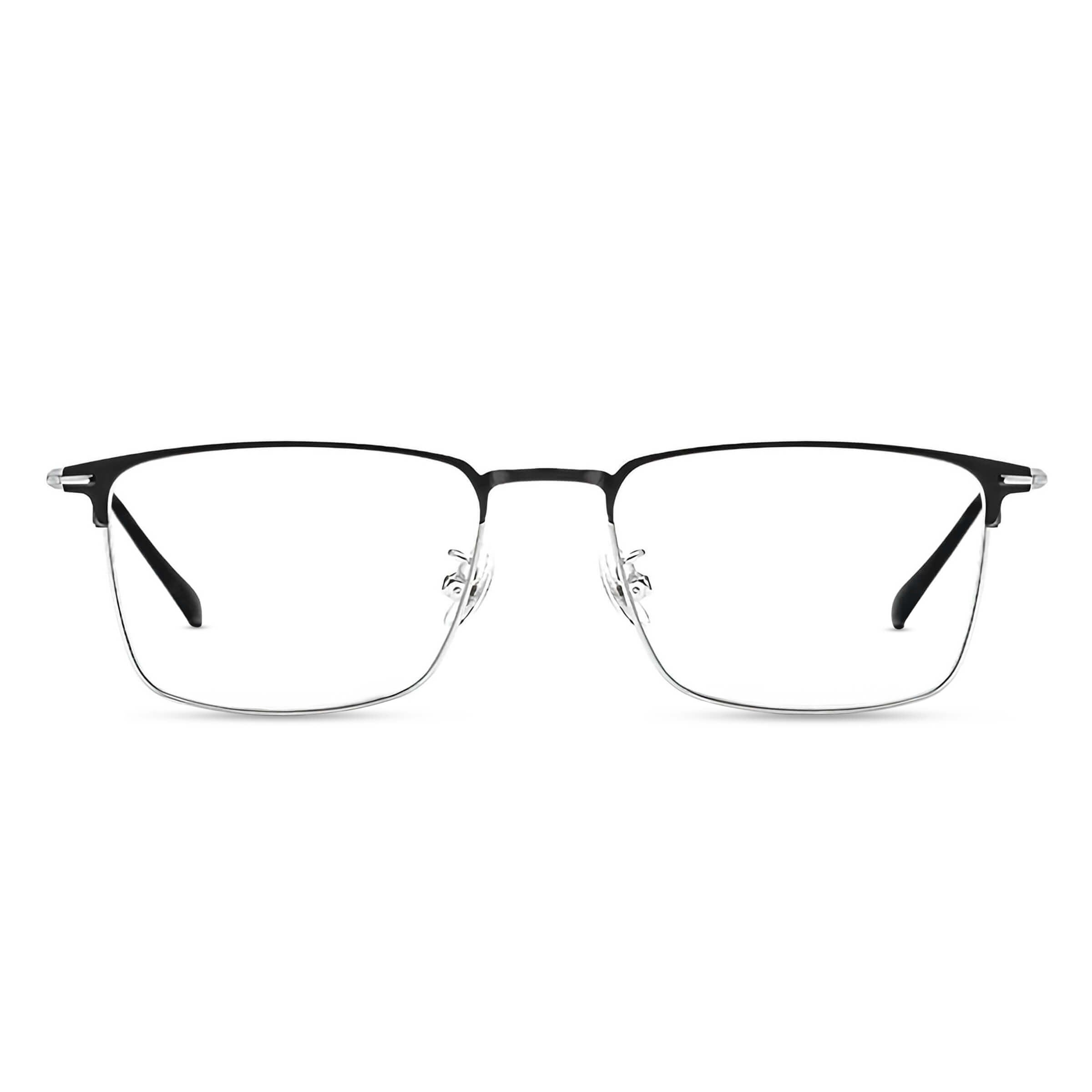 Shop Gusto Rectangle Metal Eyeglasses With Anti-Blue Light Lens