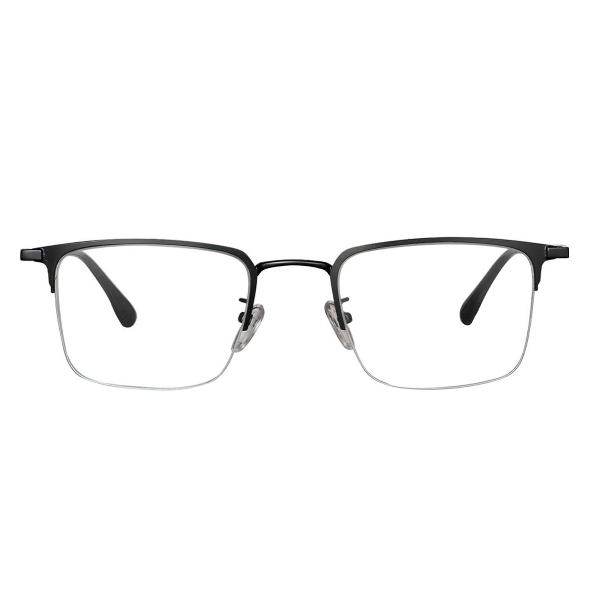 Alrex Semi-Rimless Rectangle Glasses – Durable Metal Frame with Spring ...