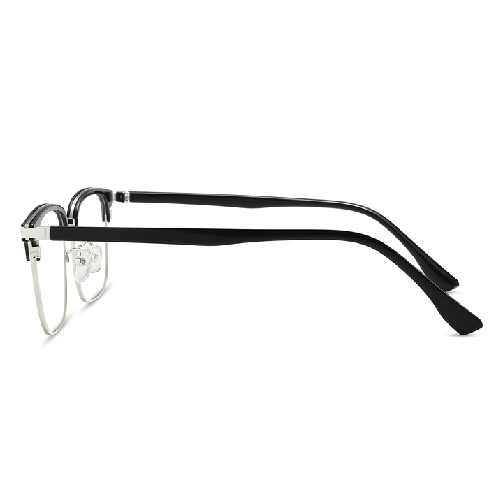 Claro TR & Metal Rectangle Browline Eyeglasses for Men & Women
