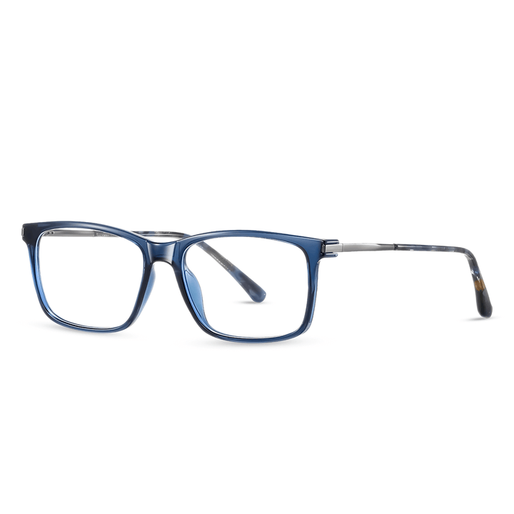 Glazic Rectangle Eyeglasses – Lightweight Acetate & TR Full Rim Frame ...