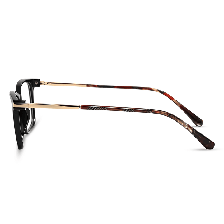 Glazic Rectangle Eyeglasses – Lightweight Acetate & TR Full Rim Frame ...