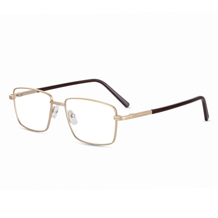 Rectangular Full Rim Rectangular Full-Rim Metal Glasses: Durable, Comfortable & Professional ...