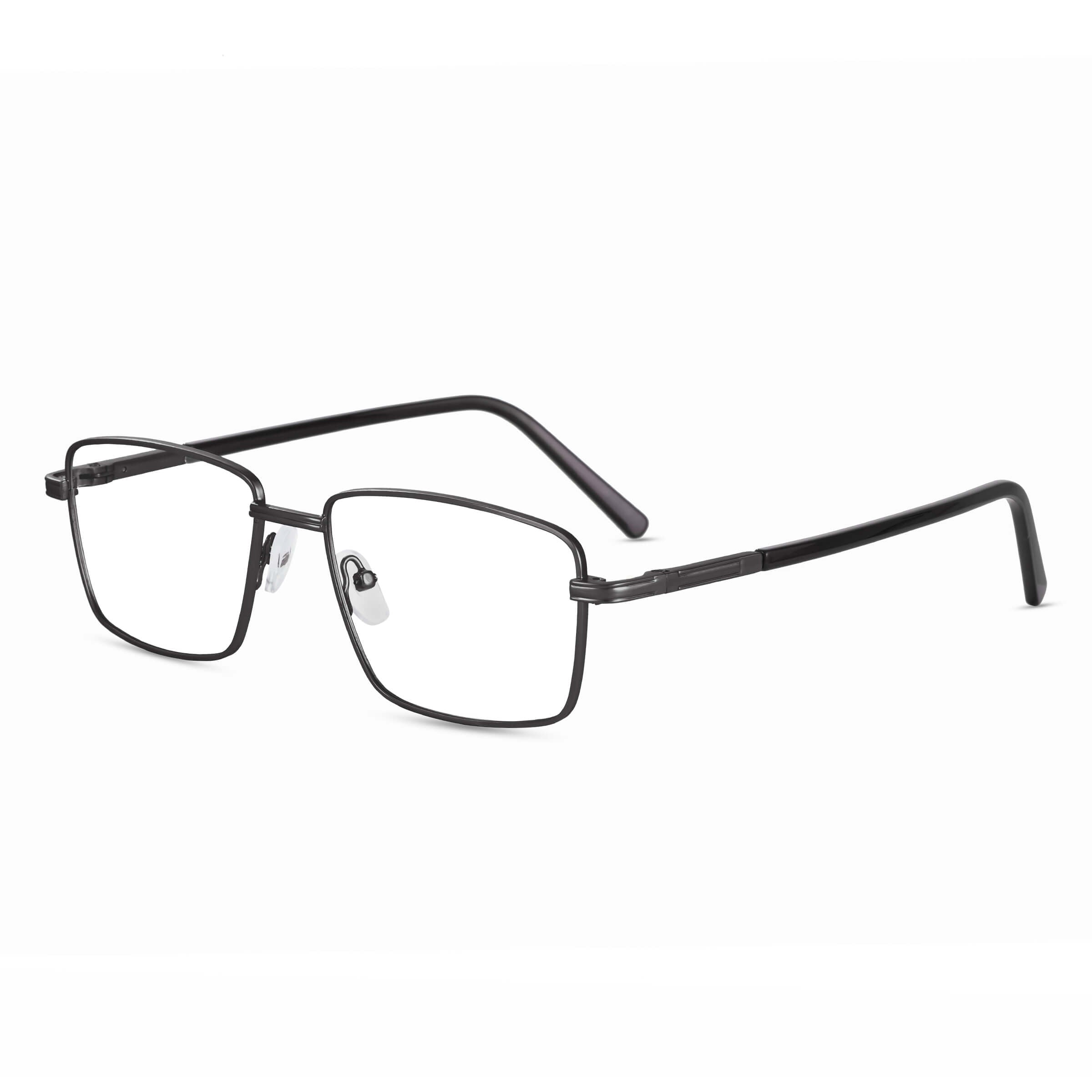 Rectangular Full-Rim Metal Glasses: Durable, Comfortable & Professional ...