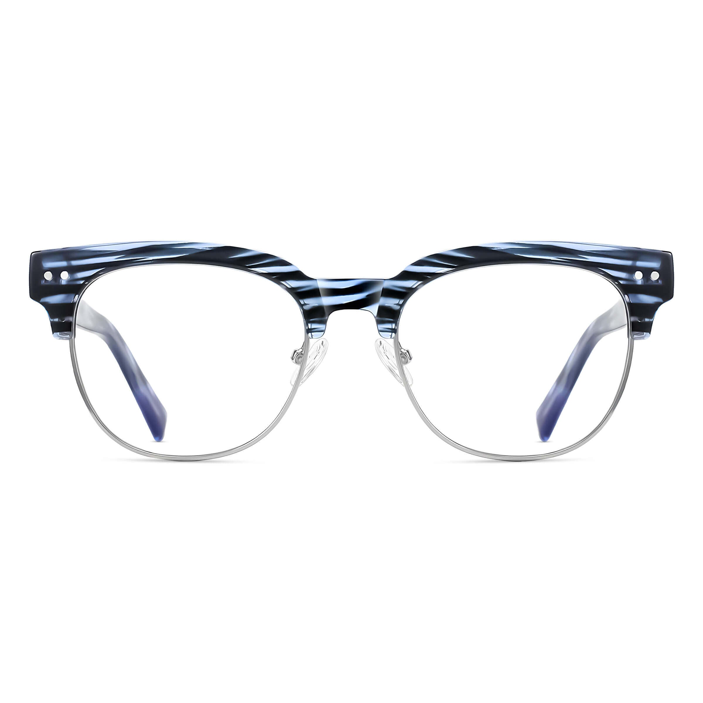 Browline & Round Glasses – Metal & TR90 Frame with Prescription