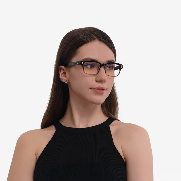 micron-caramel-fade-rectangle-eyeglasses-female-2