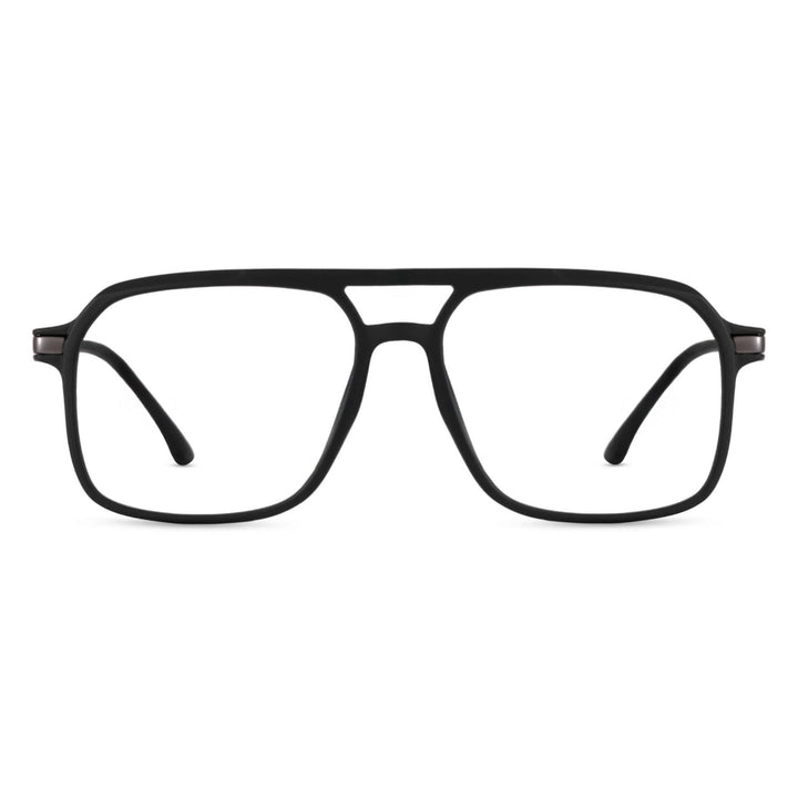 Python-matte-black-aviator-eyeglasses-1