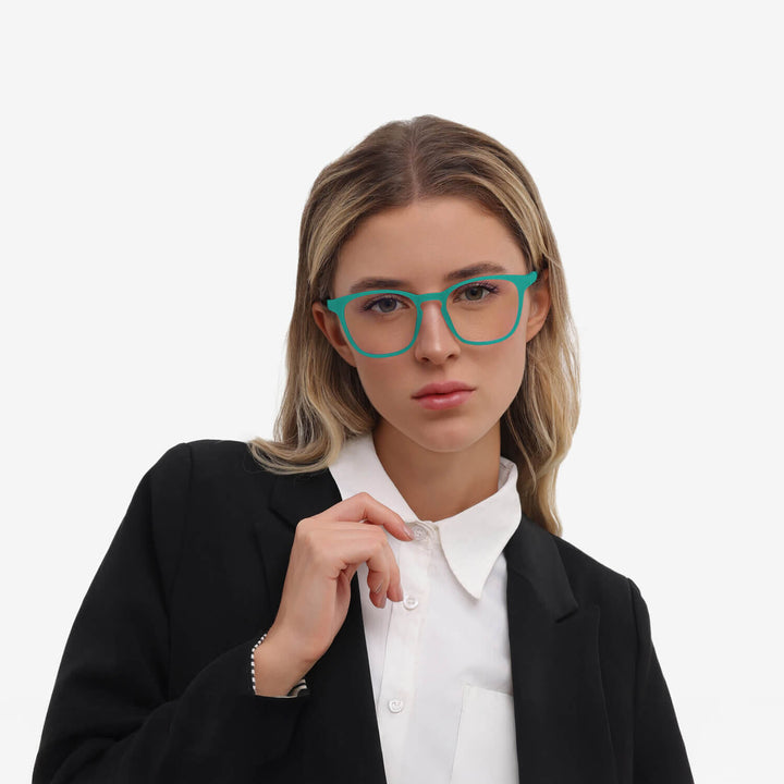 Tesla-Sea-Green-Square-eyeglasses-female1-2