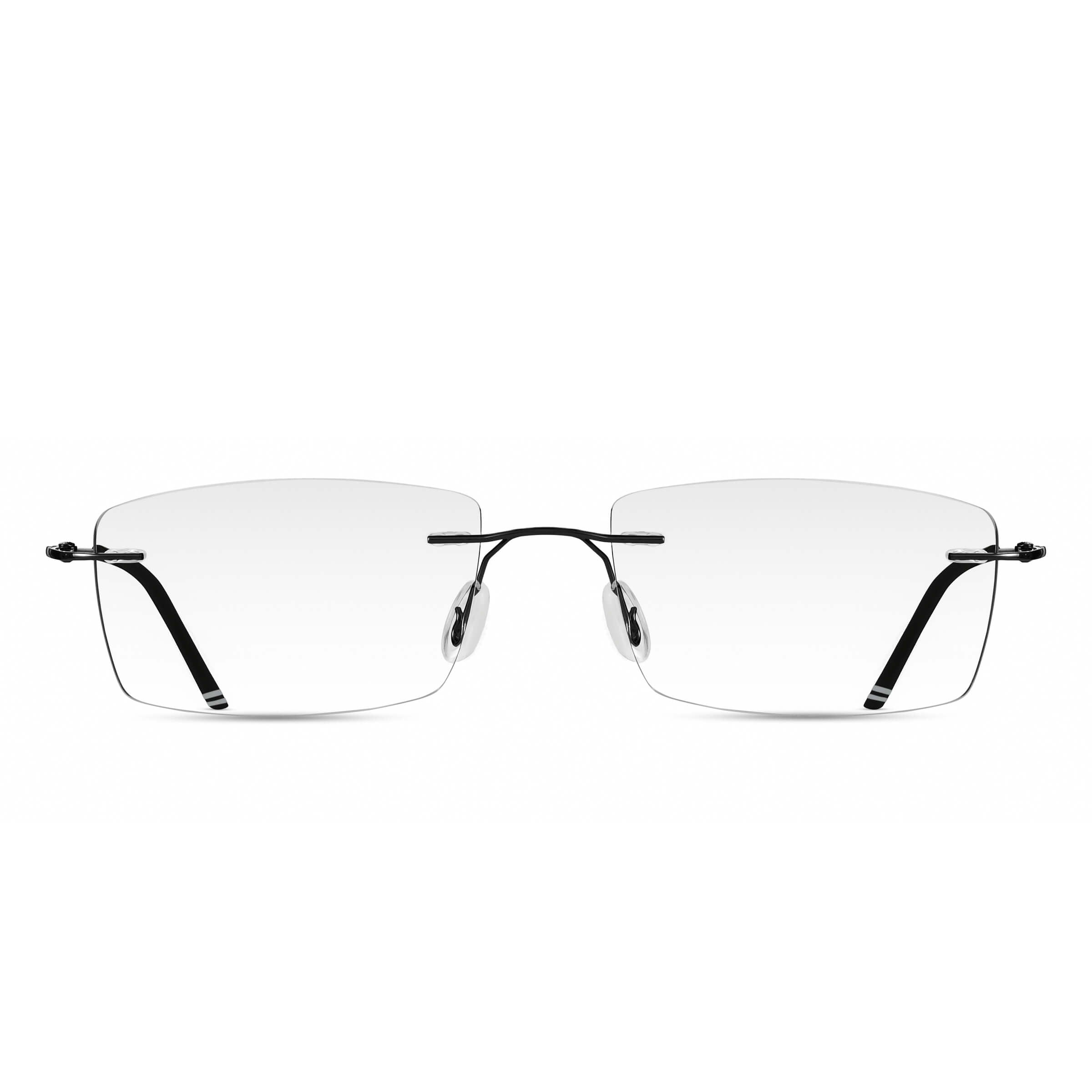 Rectangular Rimless Glasses Andrew Tate Rectangular Rimless Glasses | Titanium Frame with Clear Lenses