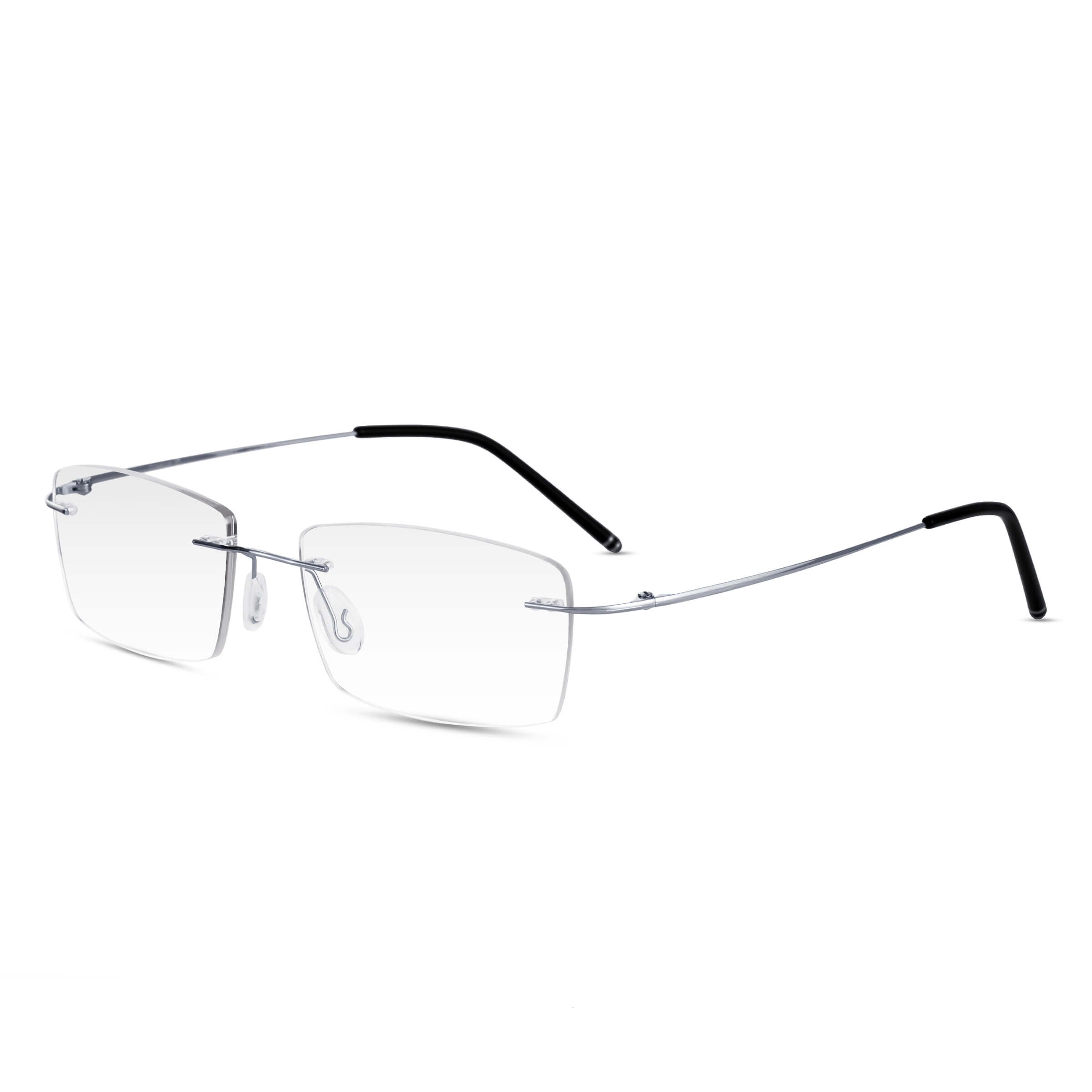 Rectangular Rimless Glasses Andrew Tate Rectangular Rimless Glasses | Titanium Frame with Clear Lenses