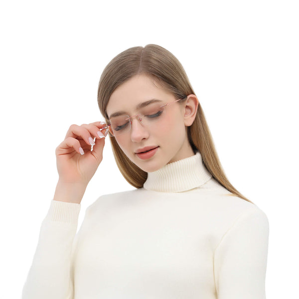 titanova-rose-gold-rectangle-eyeglasses-female