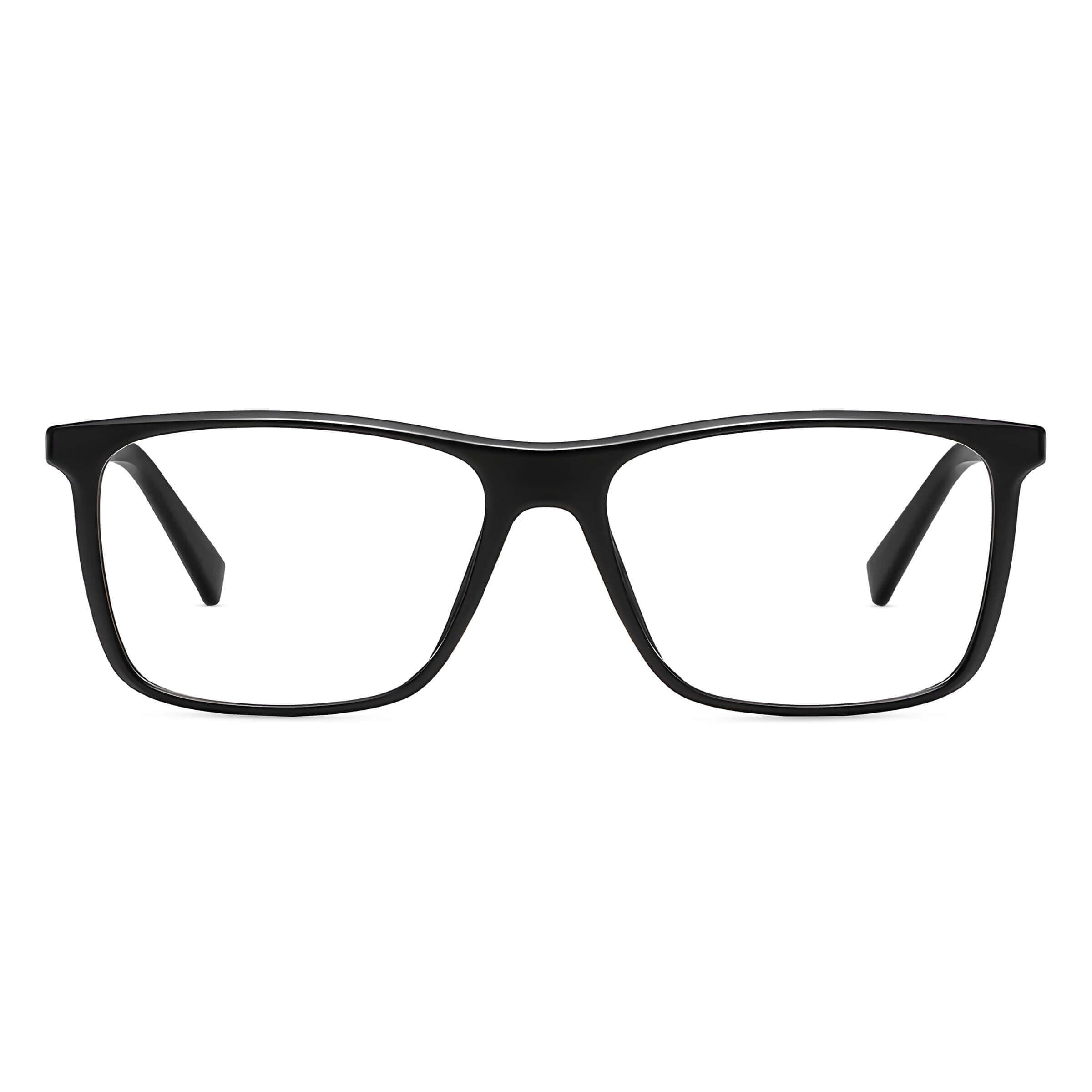 Rectangle Glasses – Full-Rim Metal & TR Frame with Prescription & Non ...